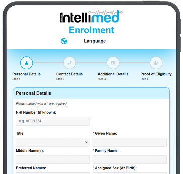 Render of phone showing our enrolment form